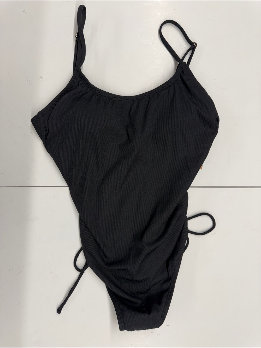 NEW Shade & Shore Black One-Piece Swimsuit Size Medium